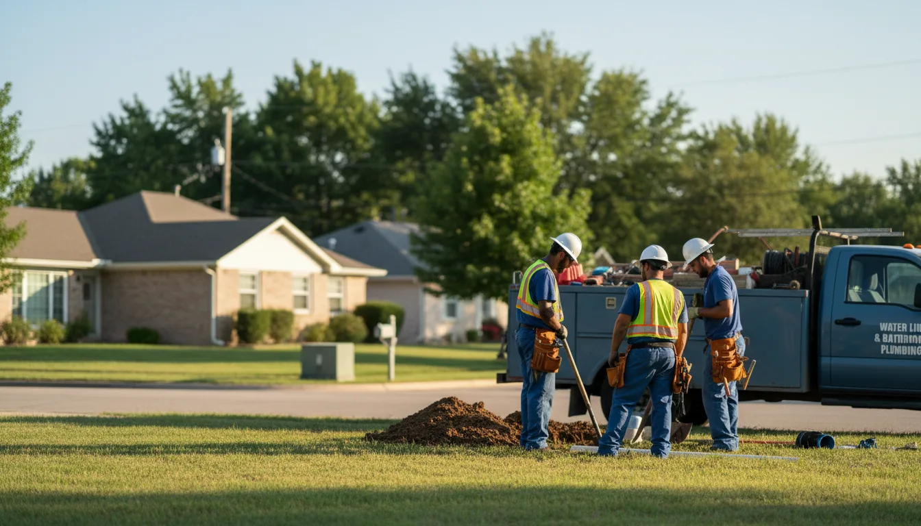 Residential water line and bathroom plumbing service in Patriot, IN